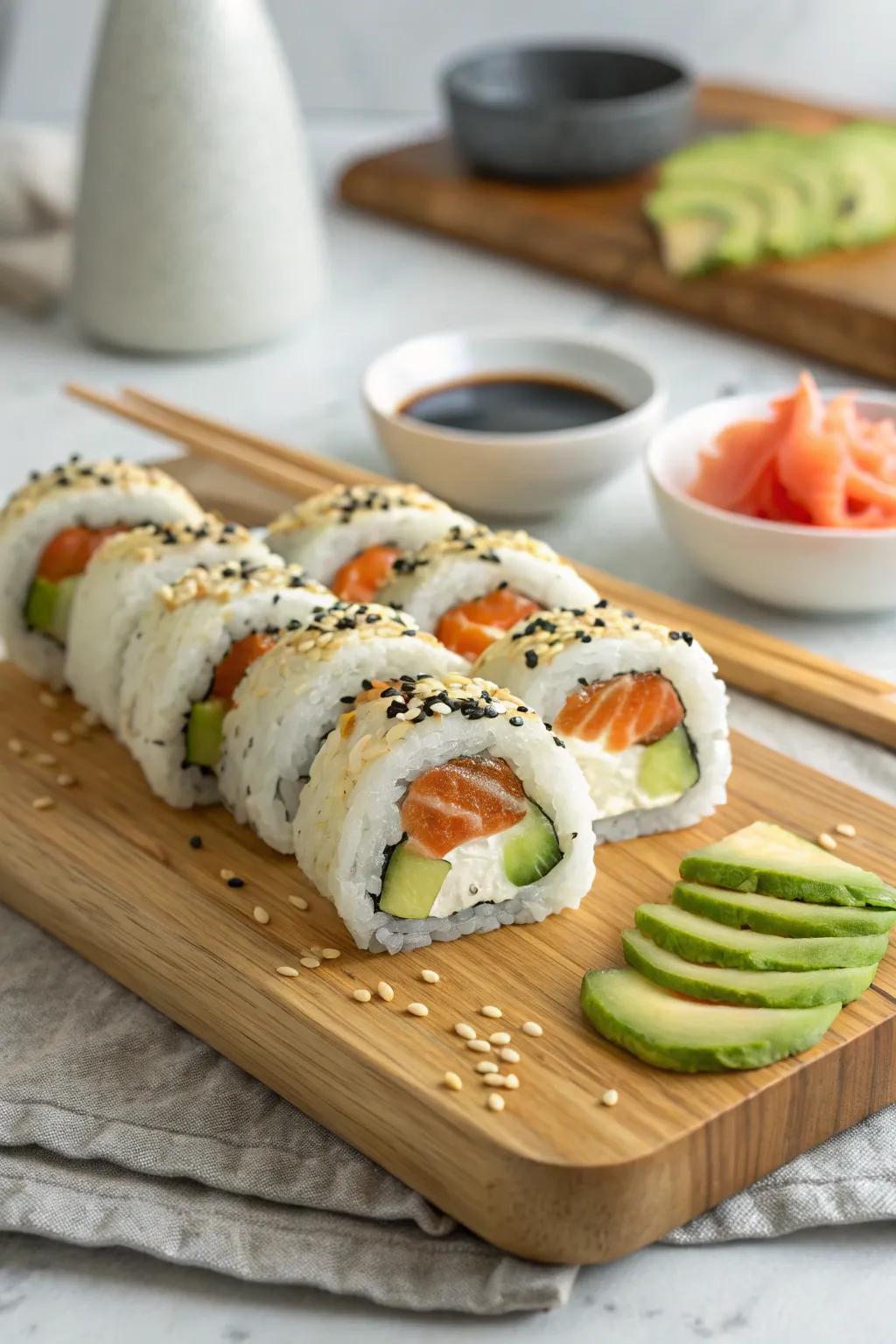 Elevate your morning with morning sushi rolls.