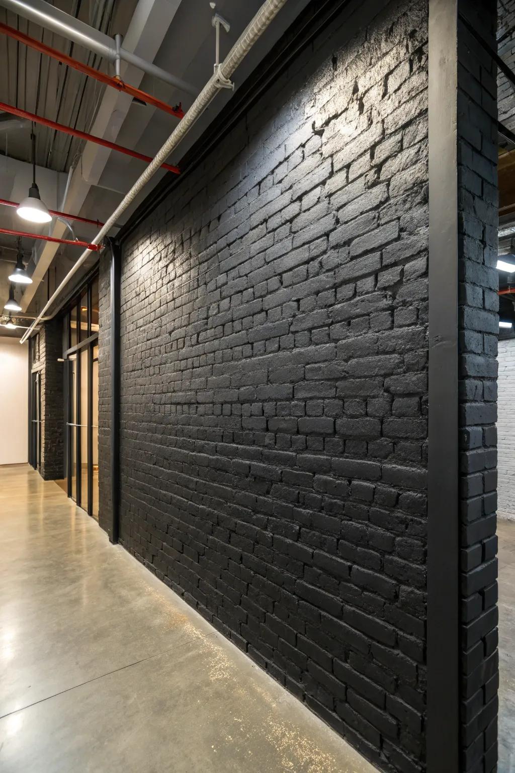 Enhance your area with the bold elegance of industrial shadow brickwork.