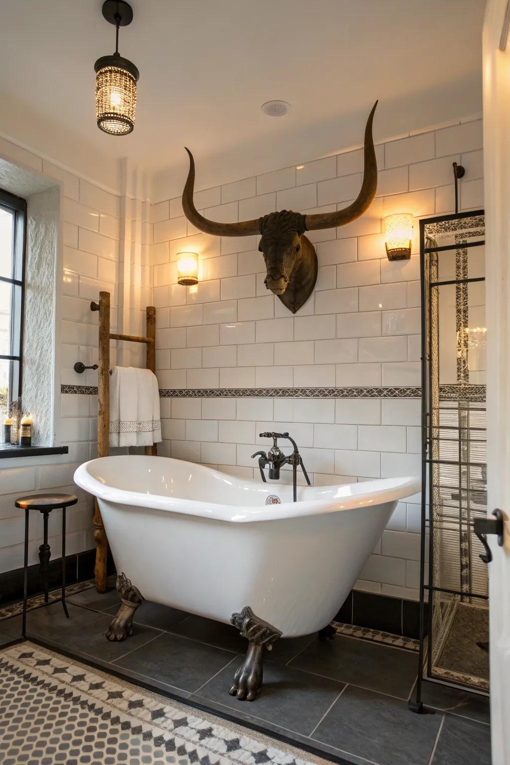 Contribute country charm to your bathroom.