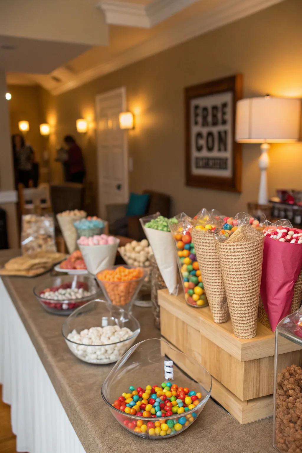 An interactive sweets station for a personalized sweet adventure