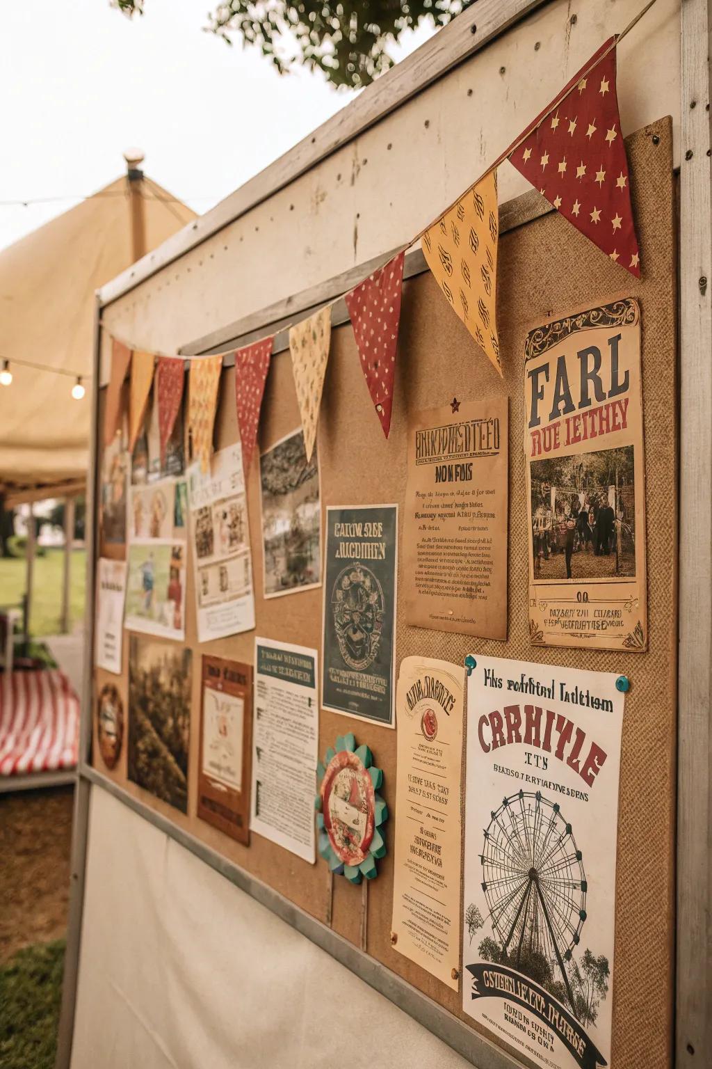 Retro vibes on the board take viewers on a journey back in time to classic fairs.