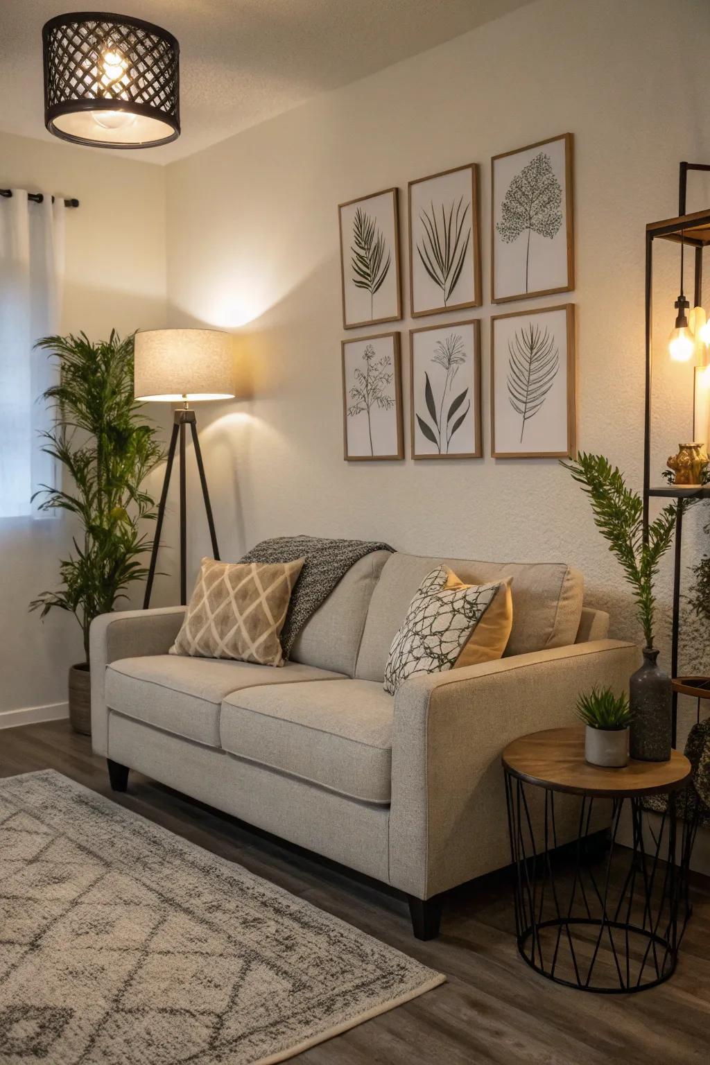 Loveseats provide ease without occupying much space.
