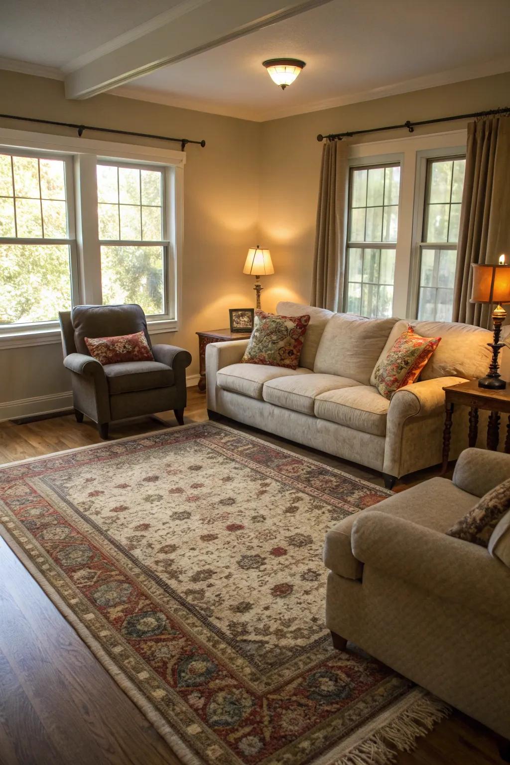 Area rugs: instant style and comfort.