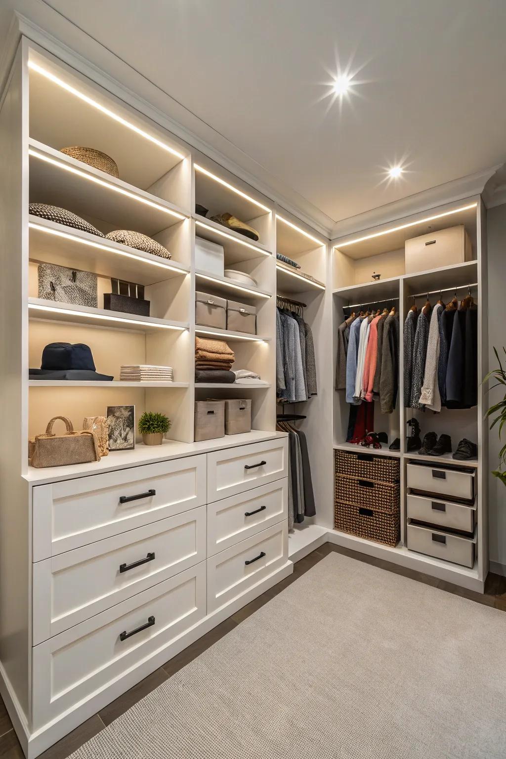 Customize your corner using custom-made built-in options.