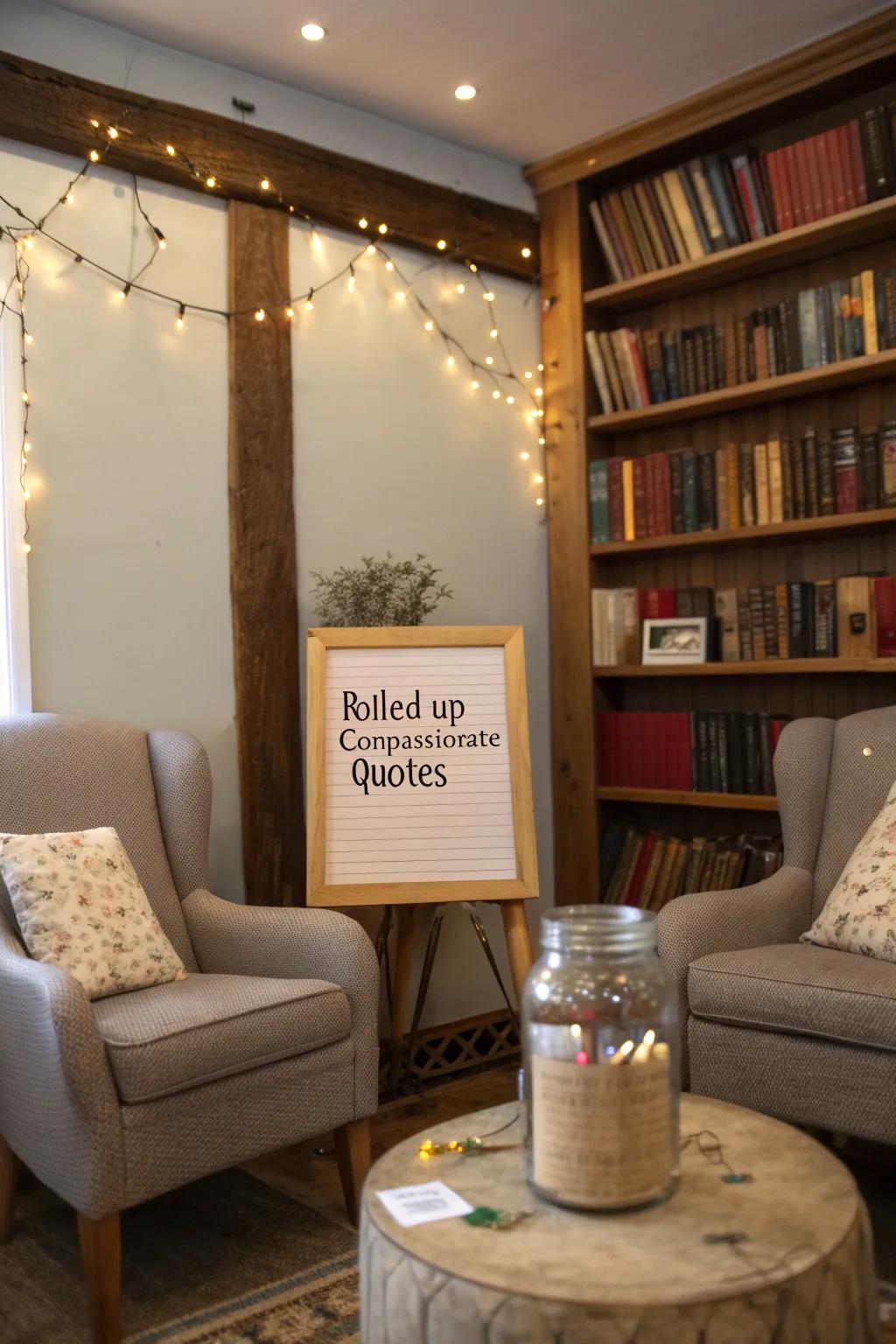 A container of compassionate excerpts for everyday encouragement.