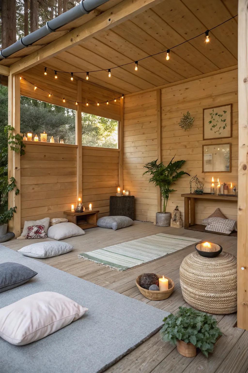 Look for inner peace in a shed-based relaxation room.