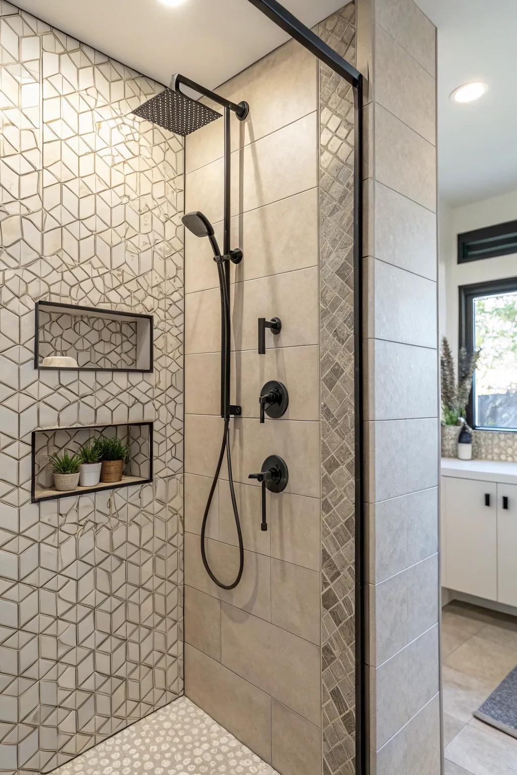 Engage the senses using textured surfaces.