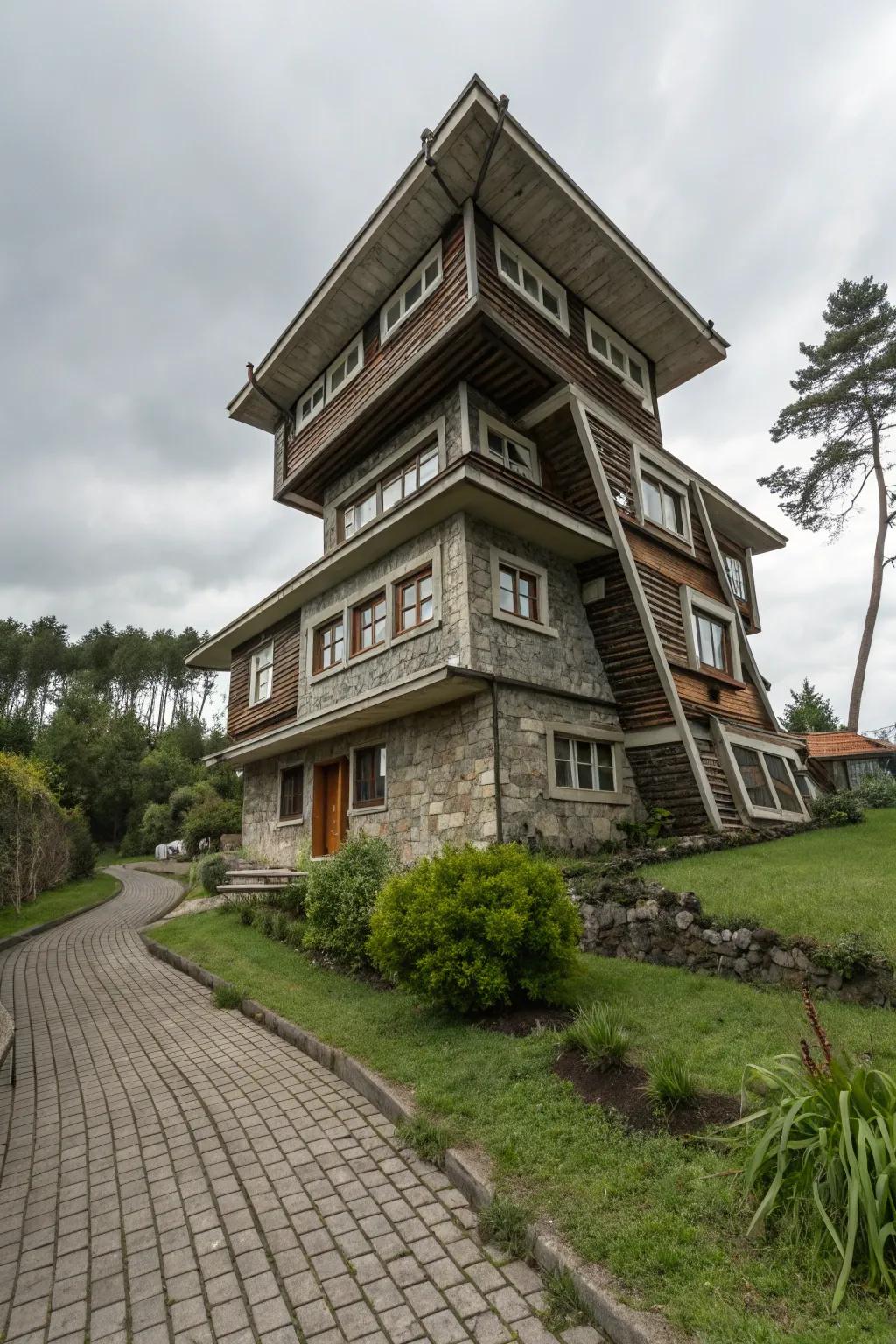 A tiered construction reimagining vertical living.