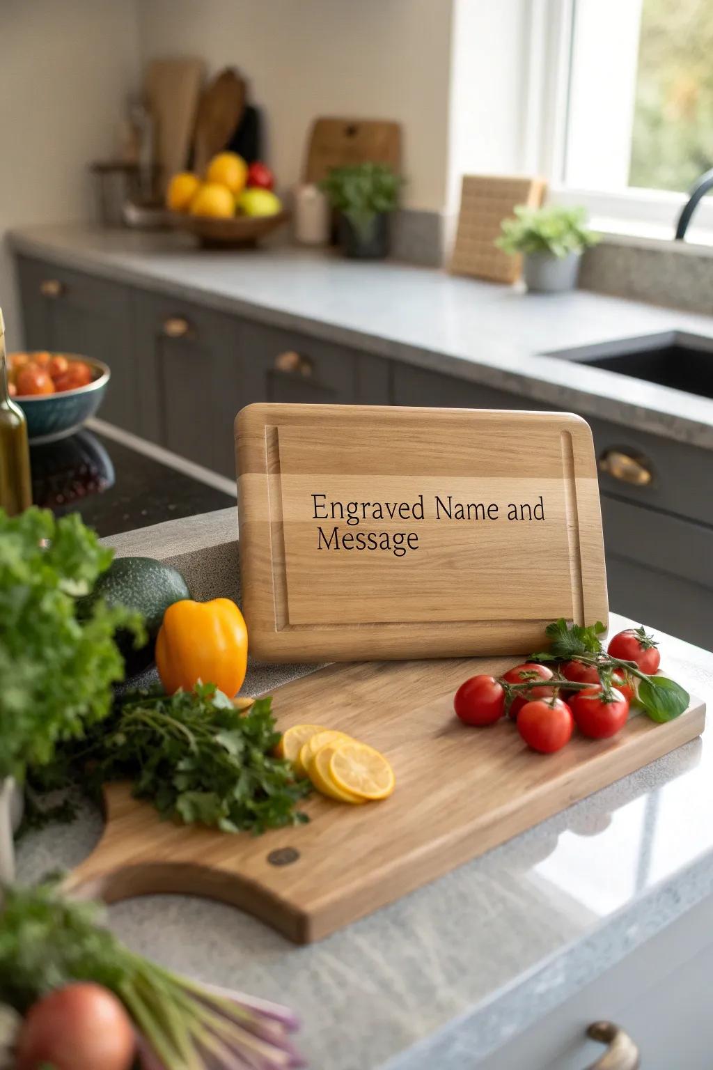 An individualized slicing board is both functional and meaningful.
