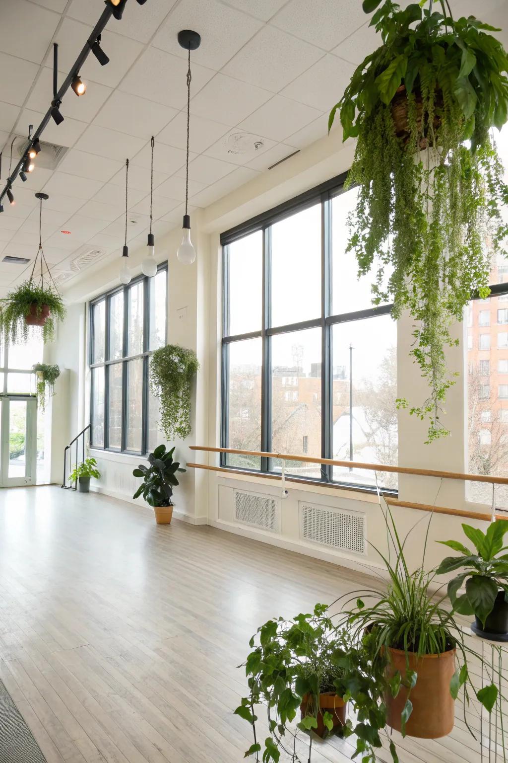 Living flora brings life and vibrancy into the area.