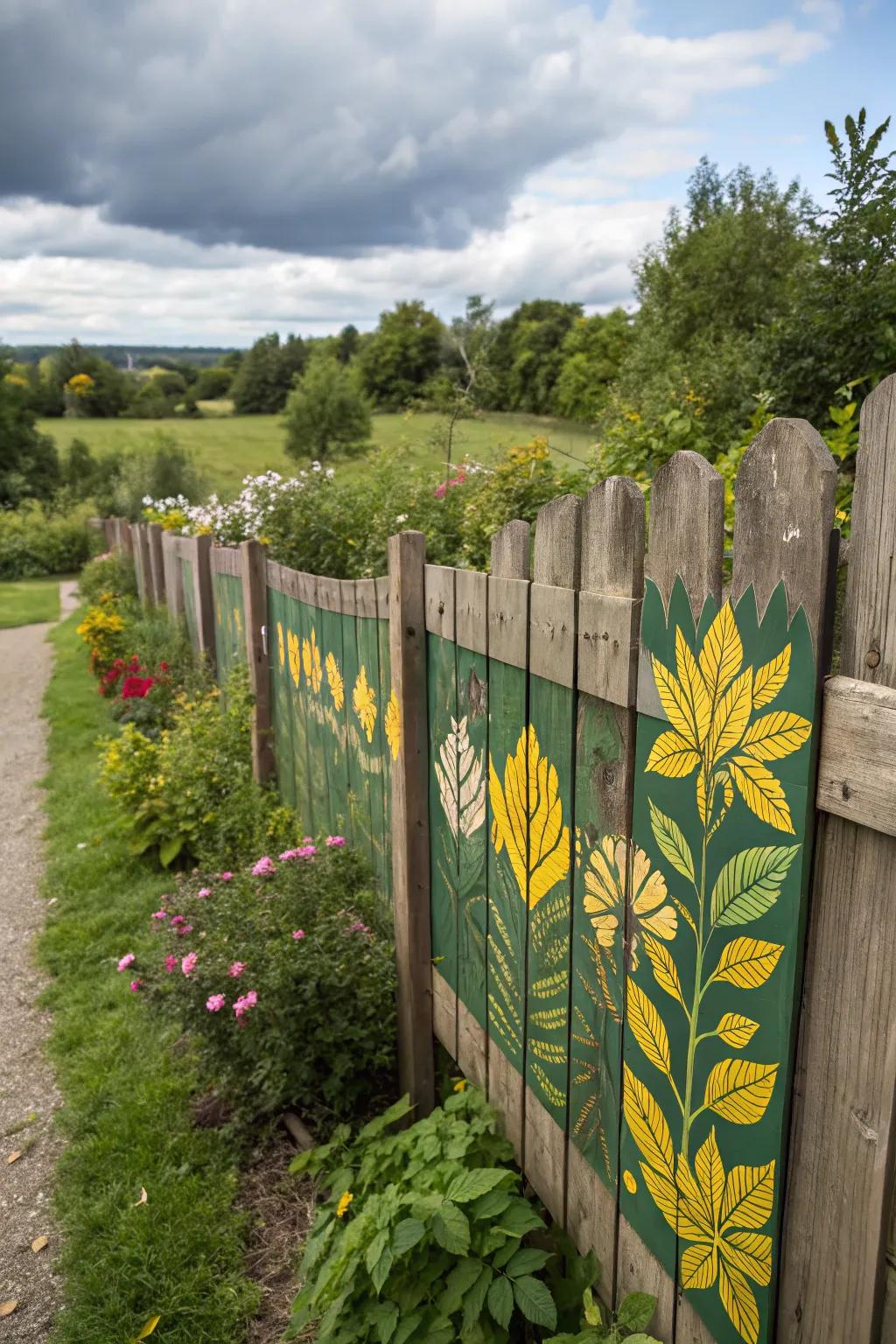 Patterned art delivers a swift and effective means to beautify your fence.