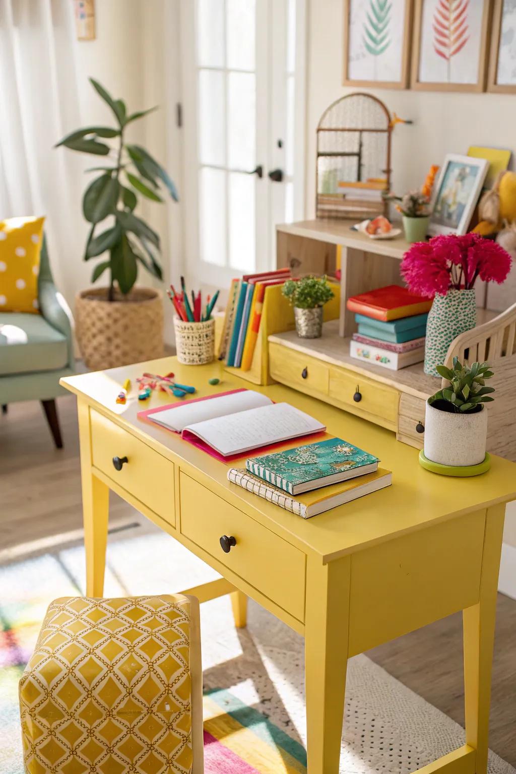 Sunshine desks bring brightness and optimism to your workspace.