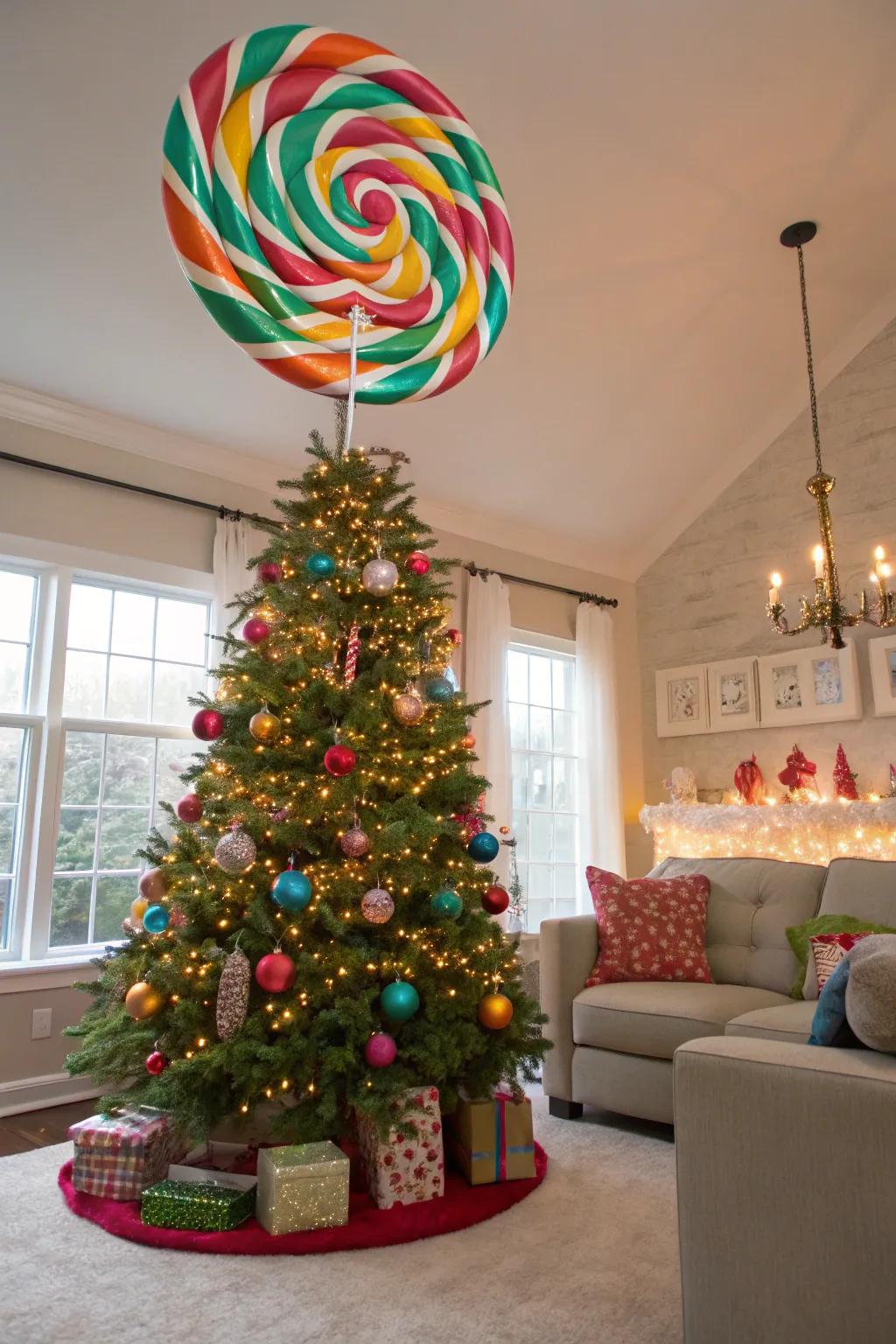 Playful fun due to a large confectionery zenith.