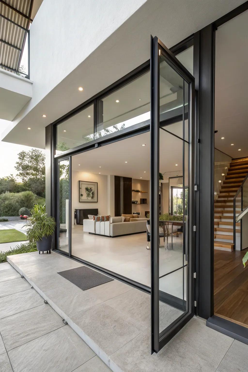 Present current panache with an innovative swivel door blueprint.