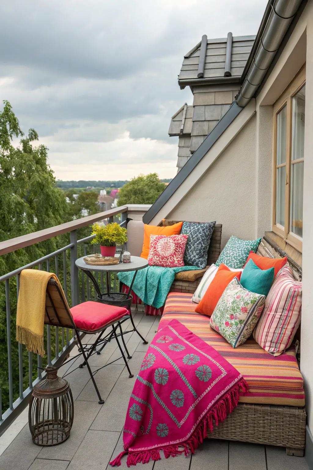 Colorful textiles incorporate character to your space.