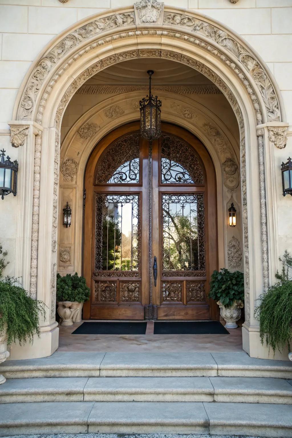 A magnificent entrance is made possible with archway features that beautify your doors.