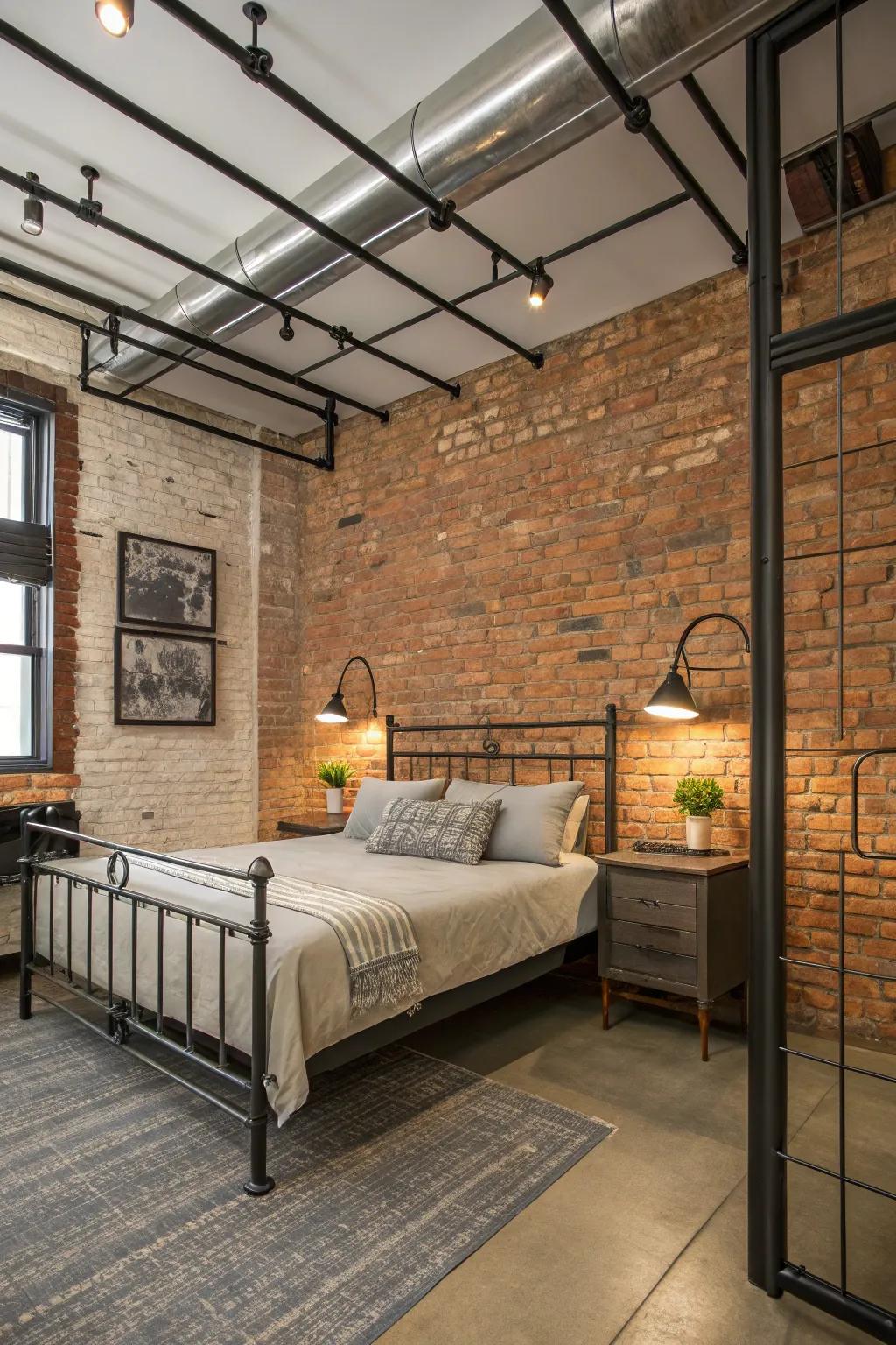 An urban edge brings urban chic to your bedroom.