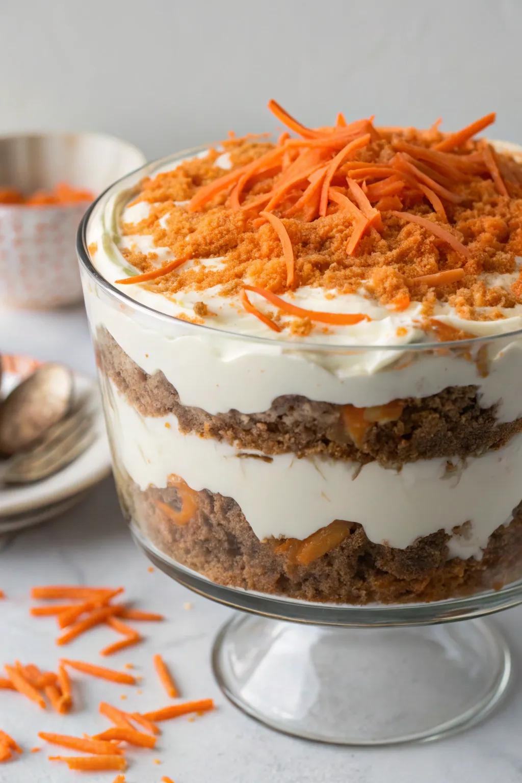 Root vegetable cake layered dessert, a visually impressive dessert for brunch.