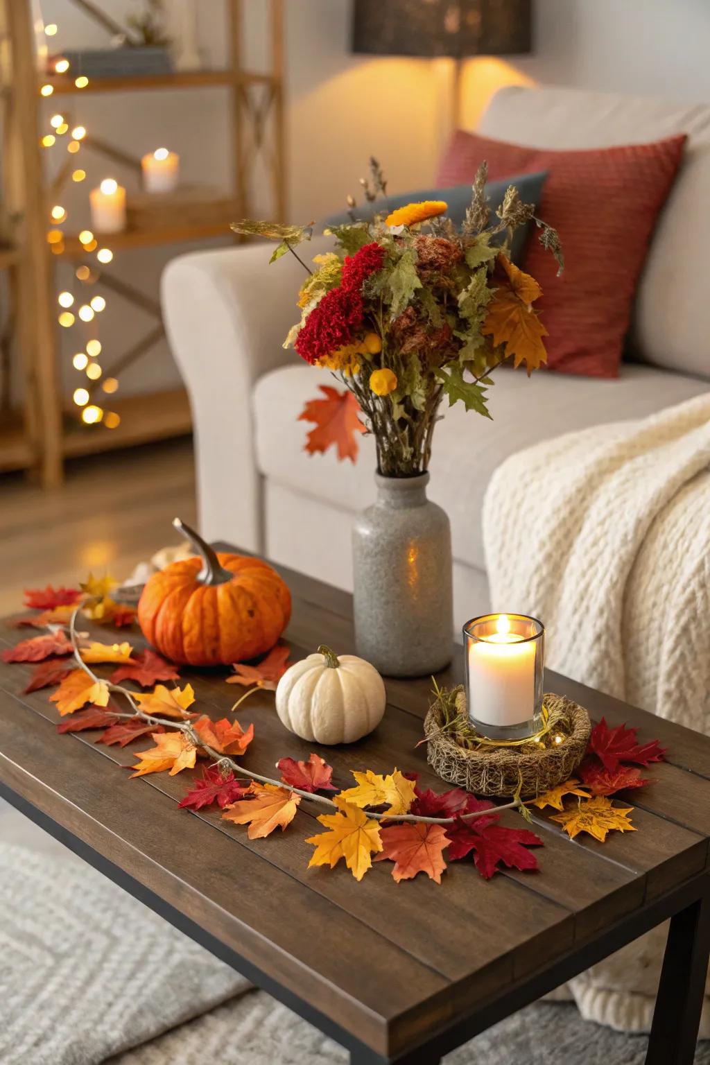 Seasonal decor keeping your side table refreshed and relevant.