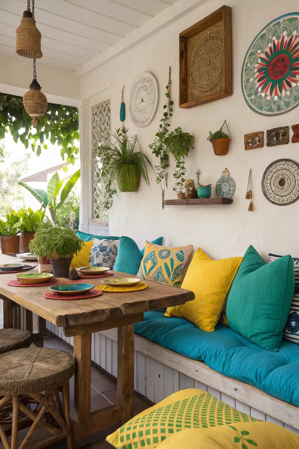 Bright touches add life and energy.