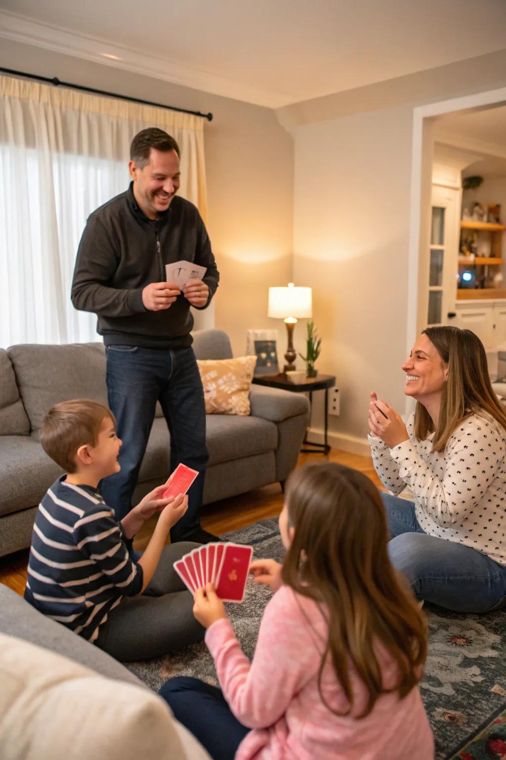 Cards inspire the fun of charades