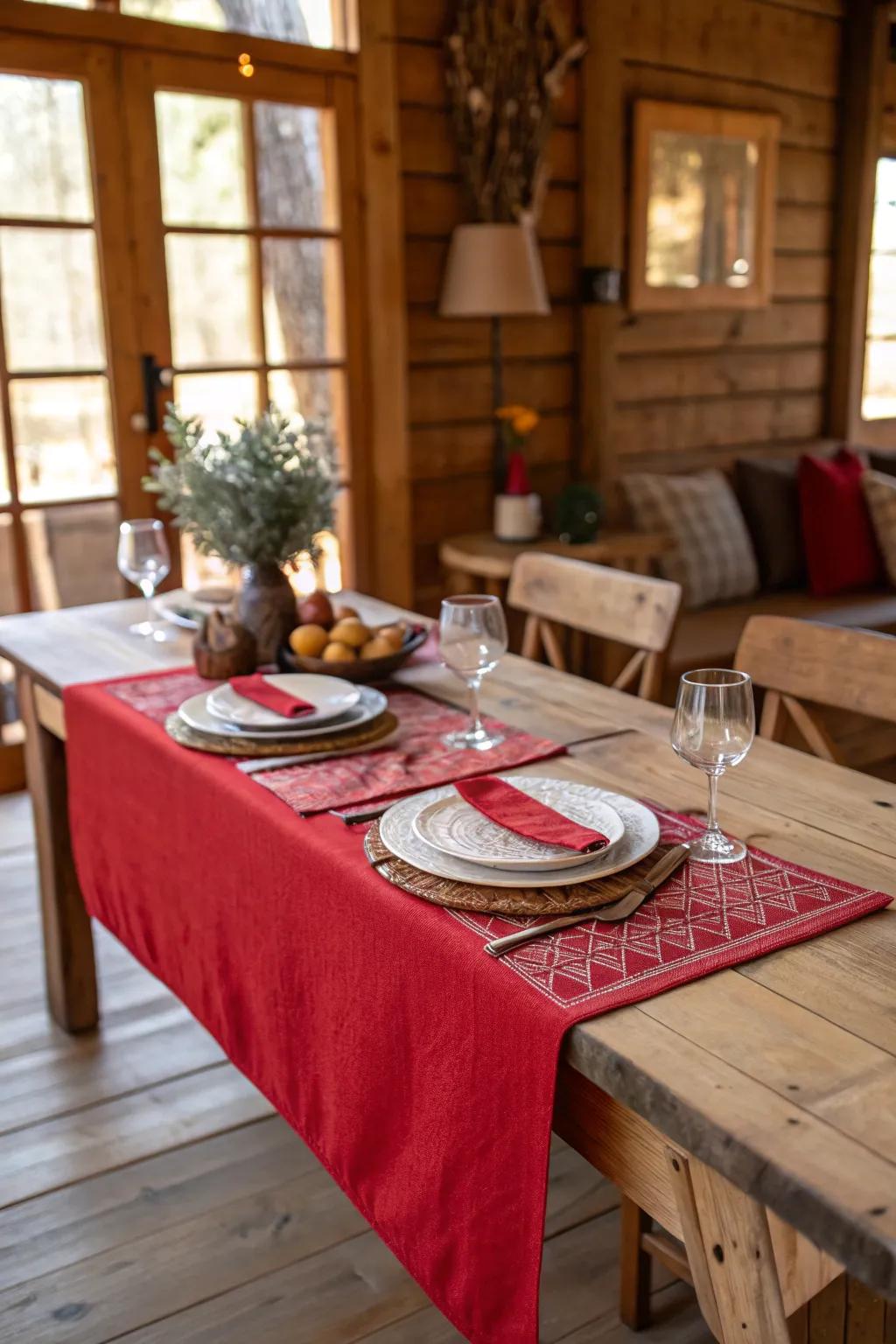 A strong color accent serves as a captivating focal point.