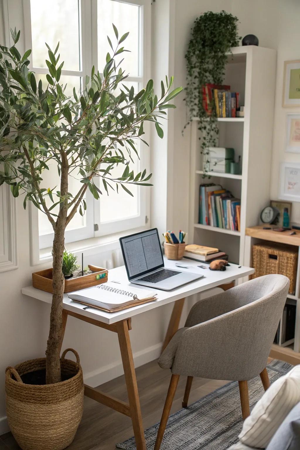 Revamp your home office with a synthetic Italian plant.