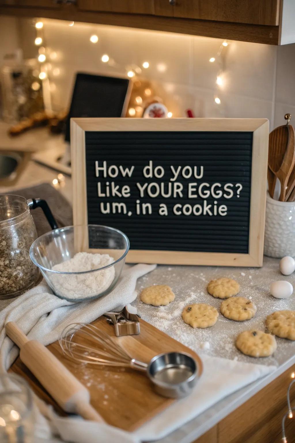 A sweet sentiment for baking fans.