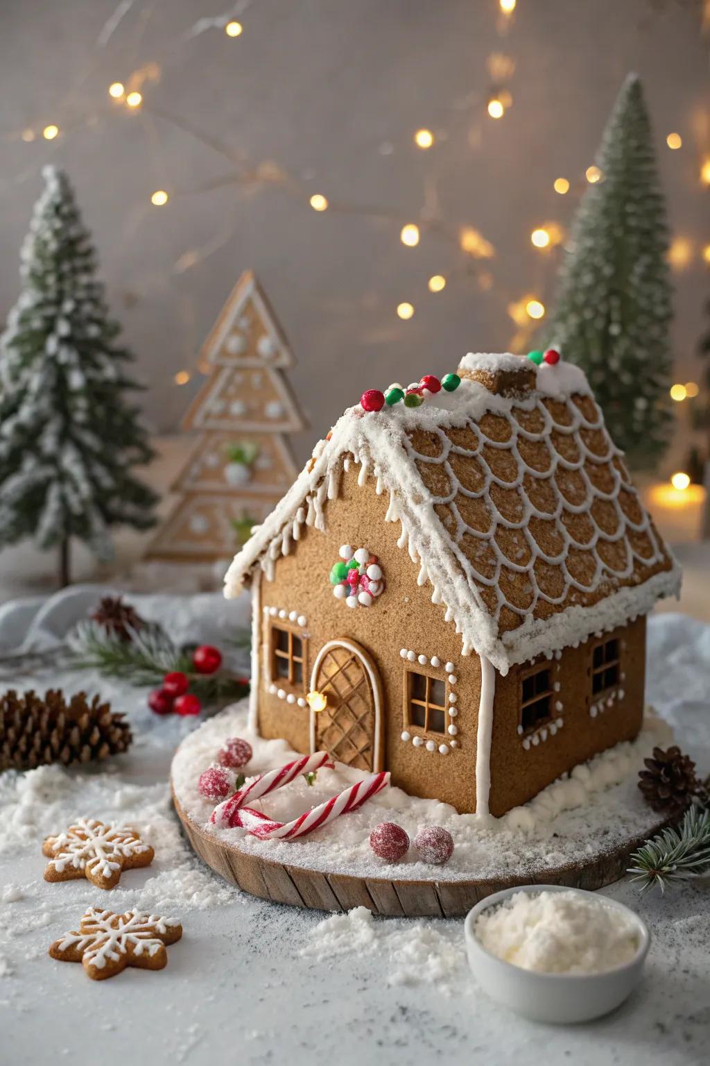Baked treat crumb roofings contribute a countryside and crunchy facet to gingerbread edifices.