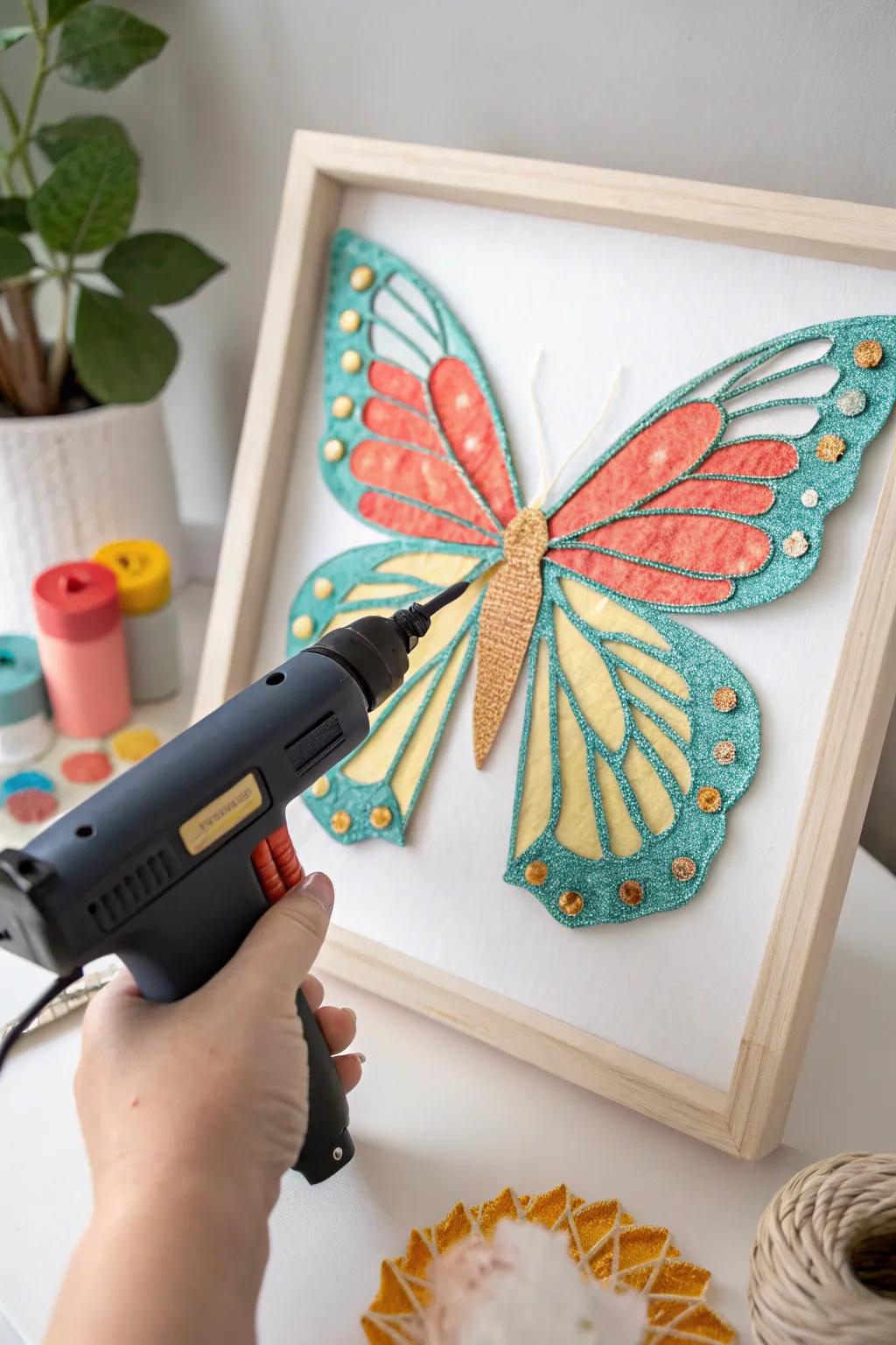 Capture the vibrant refinement of nature with adhesive applicator art, transforming straightforward materials into stunning lepidopteran wing specifics.