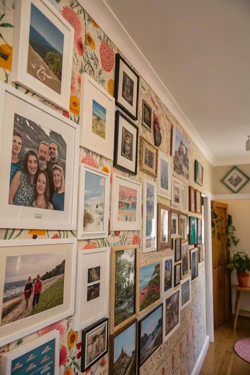 A wall of photos includes a deeply personal and artistic component.