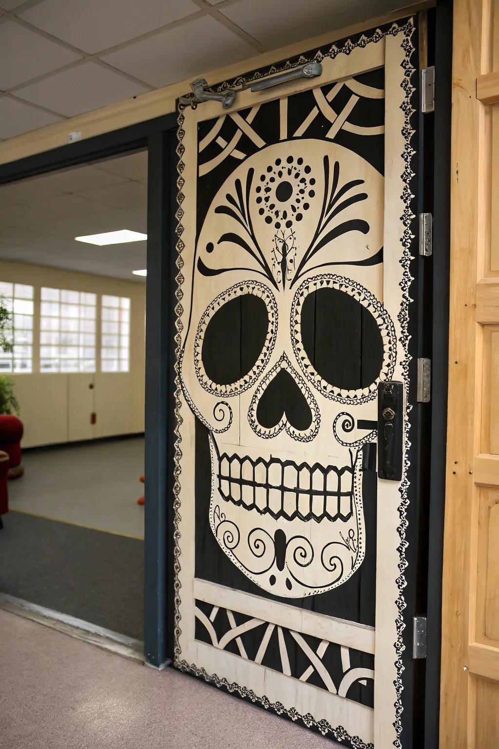 Resurrect a cherished persona with a skeleton visage entryway.