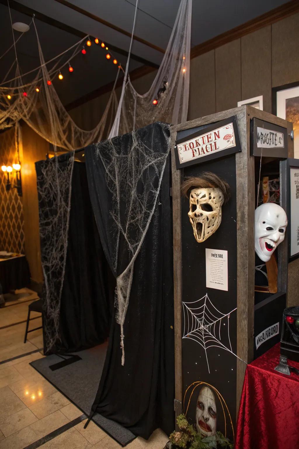 A haunted image booth applies fun and memories.