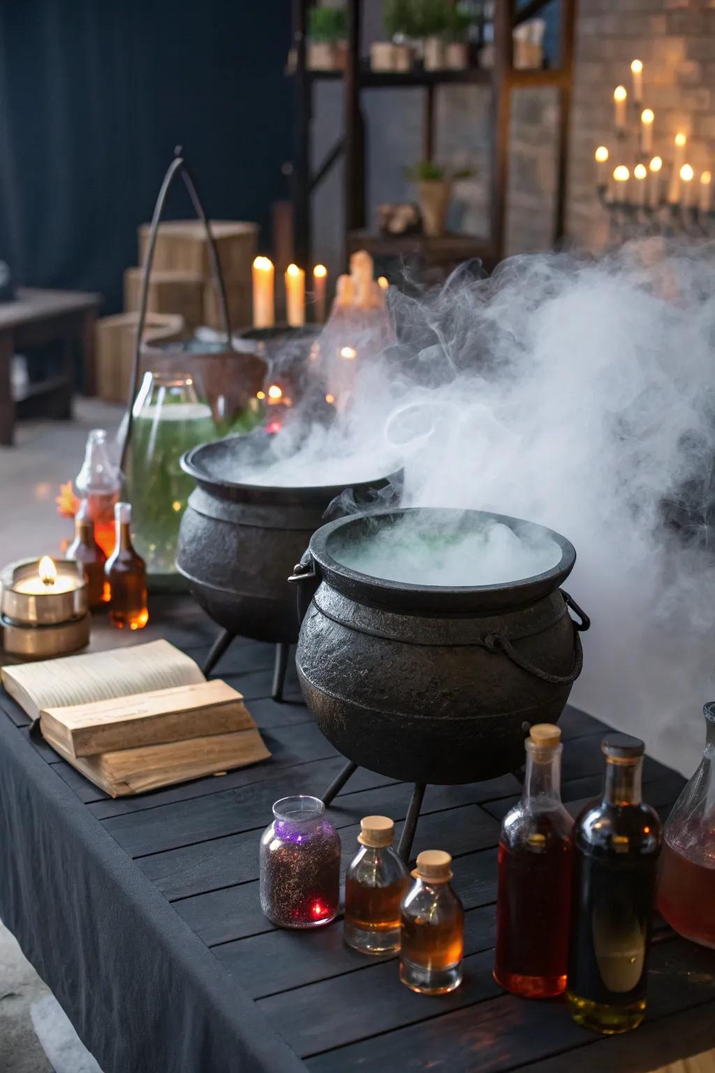 An enchantress's brew station introduces a magical element to your decor.