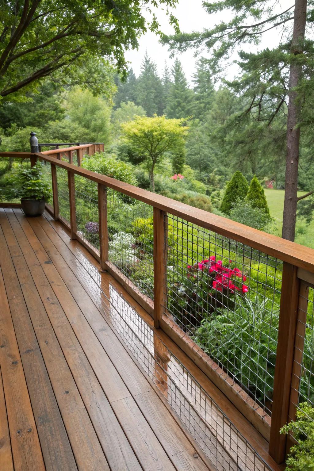 Natural stains offer an eco-friendly and harmonious deck look.