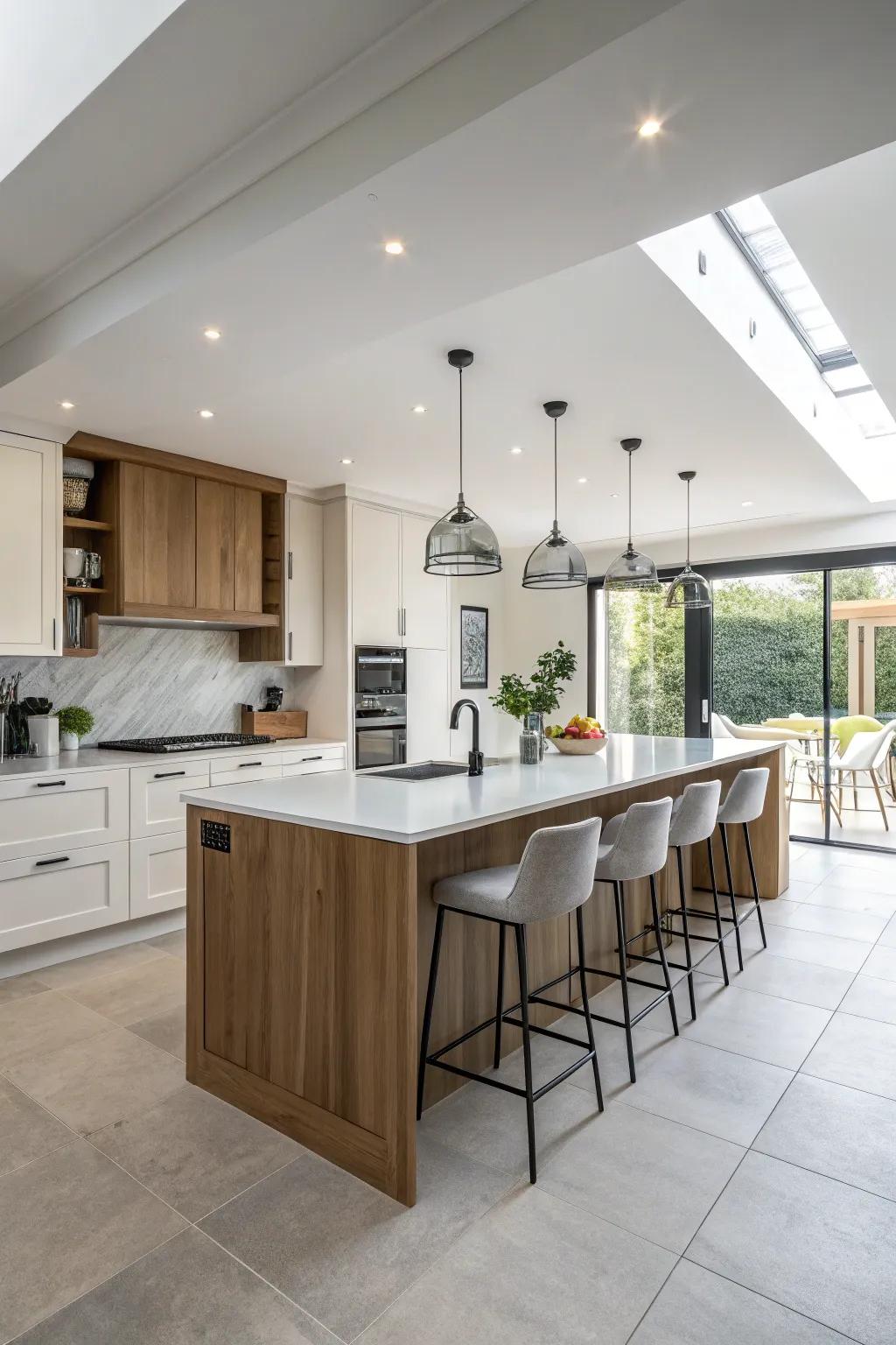 A smart kitchen growth for increased functionality and flair.