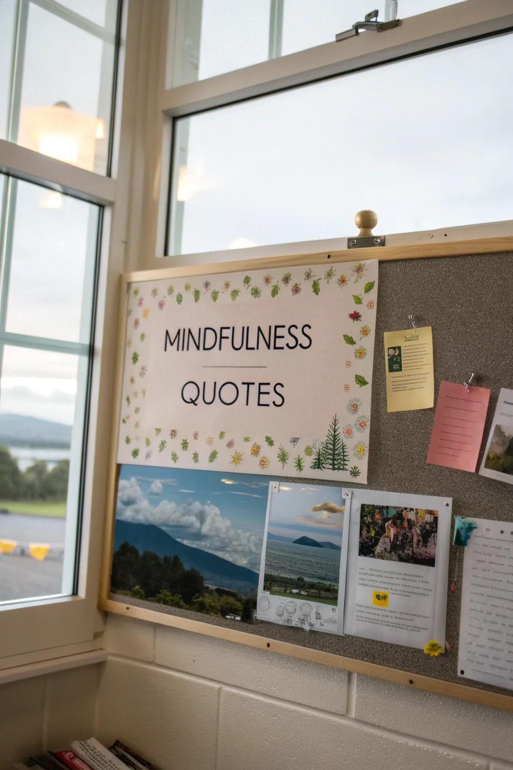 A classroom area for mindfulness and reflection.