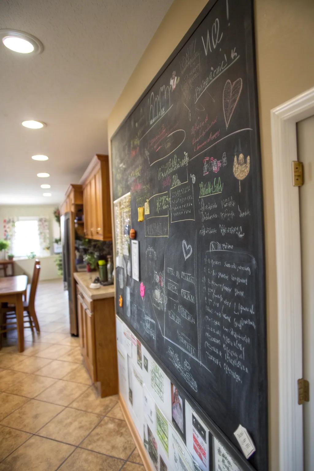 Chalkboards are both enjoyable and practical.