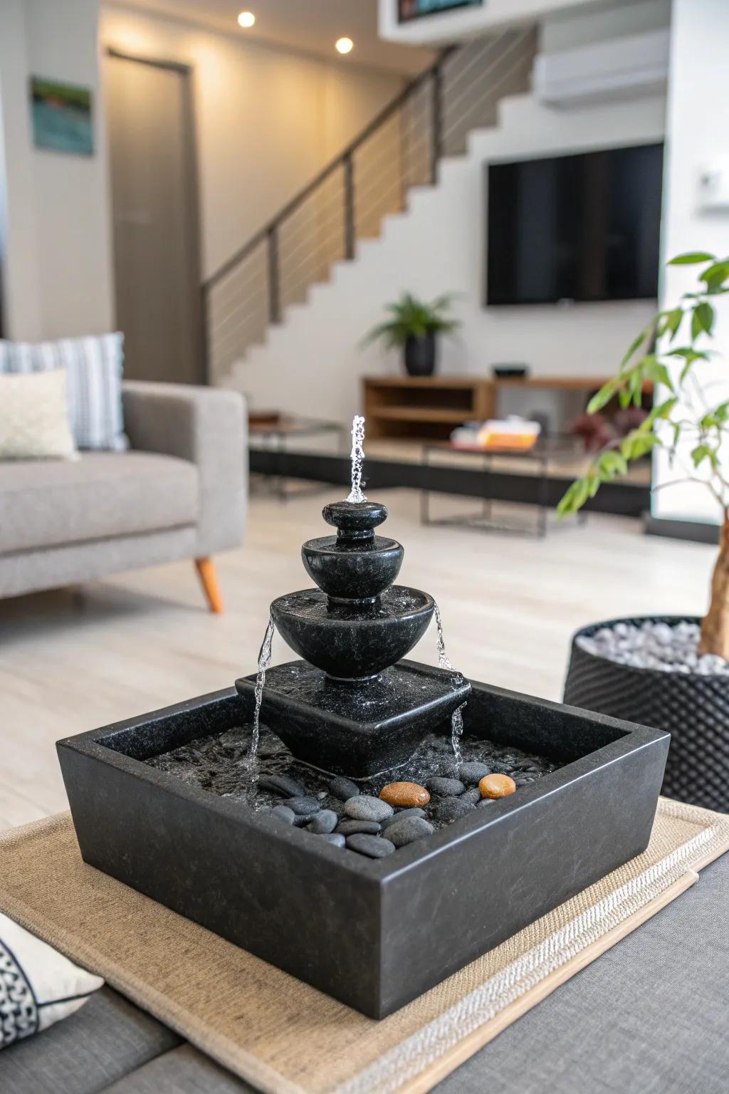 Contemporary minimalist fountains provide a streamlined and contemporary aesthetic.