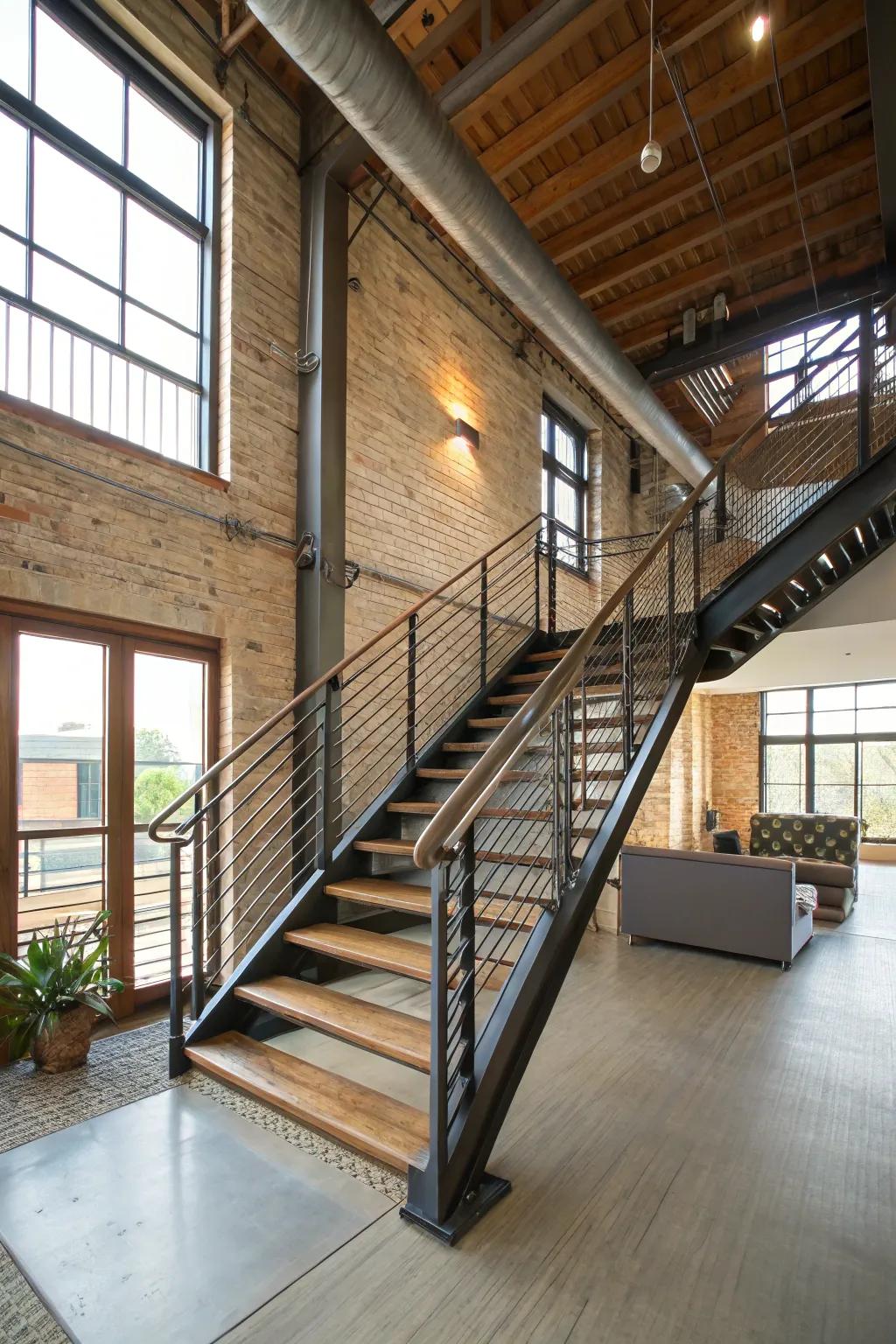 Steel tubes offer an edgy, industrial appearance.
