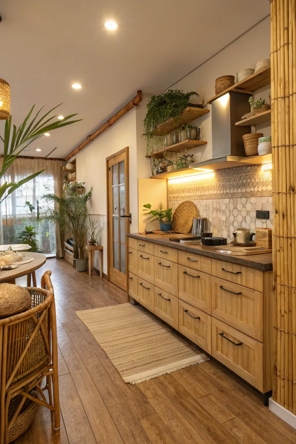 Reed adds warmth and sustainable charm.