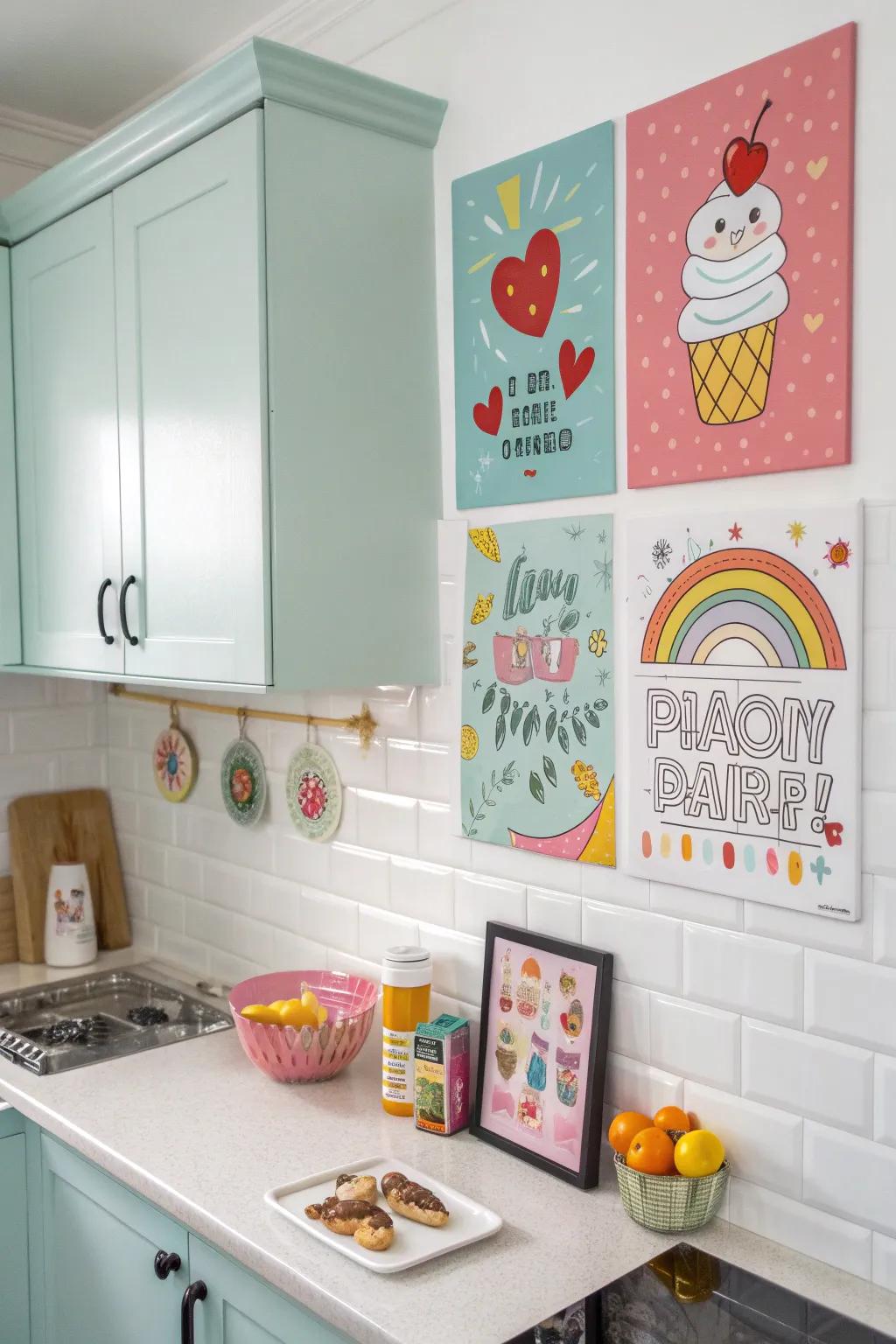 Fun graphic prints to keep your kitchen lively.