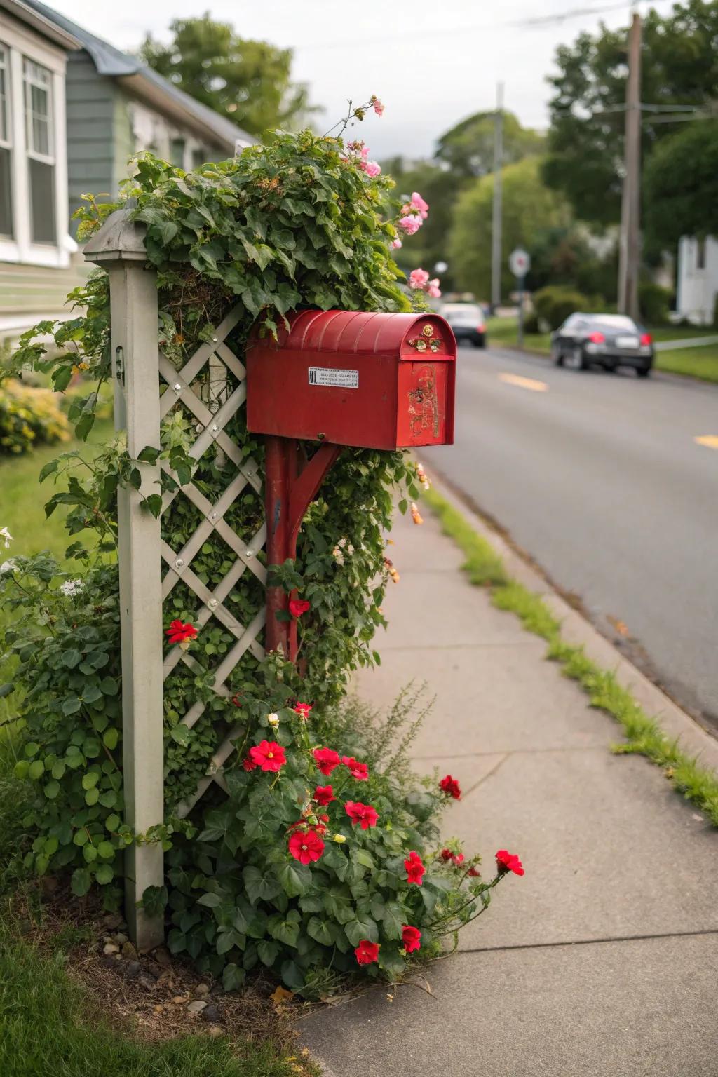 Enhance curb appeal with a weave mailbox garden.