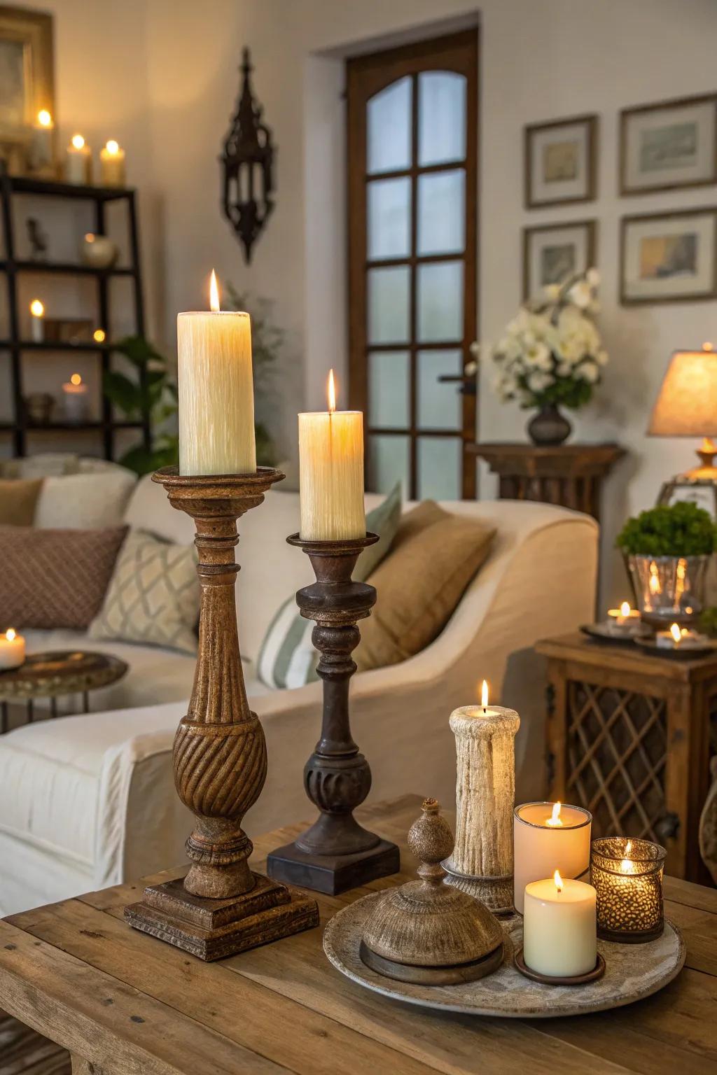 Lamps and bases bring both warmth and aesthetic intrigue to your Christmas décor.