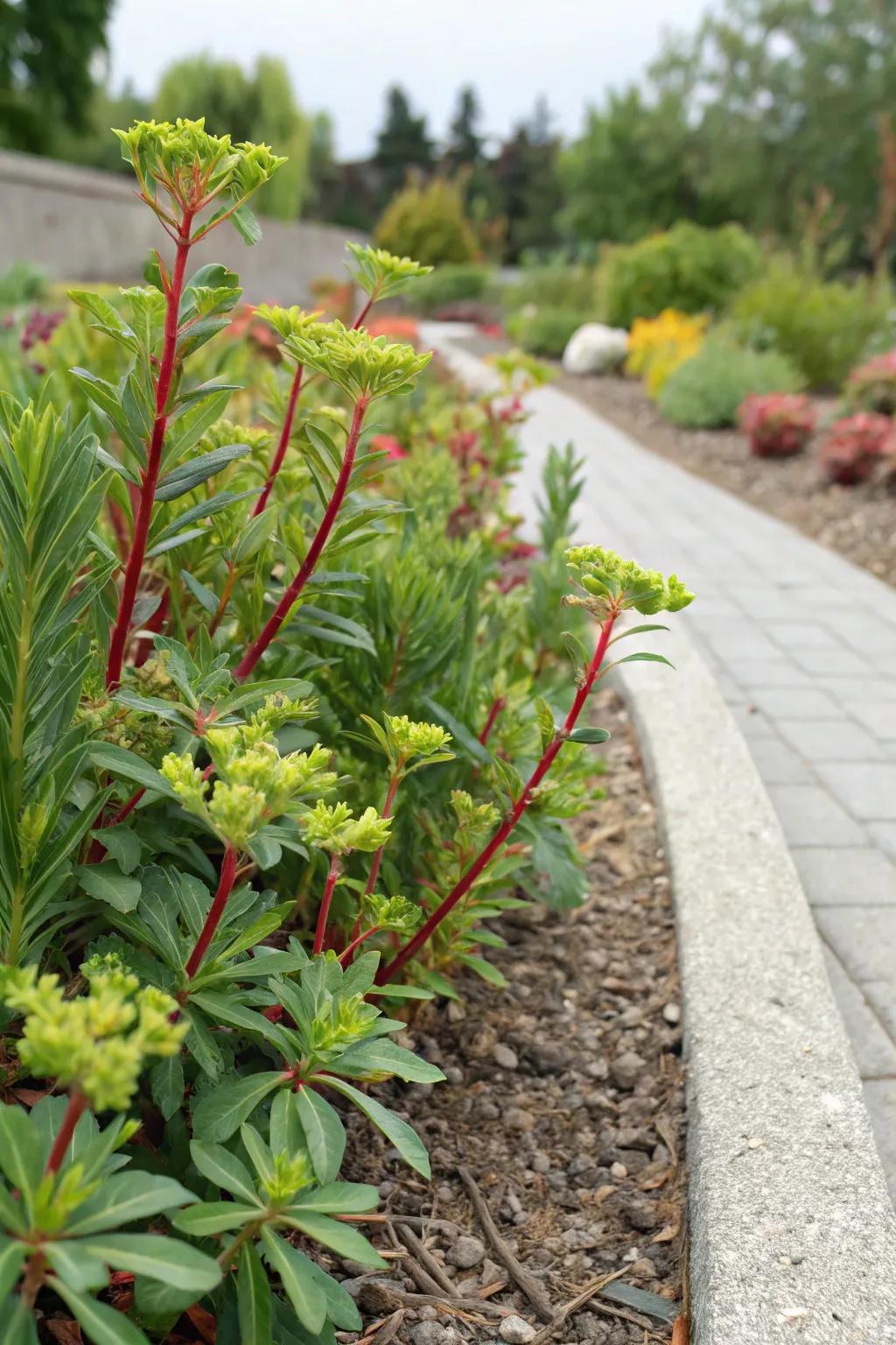 Spurge family: a tough option for the simple garden.