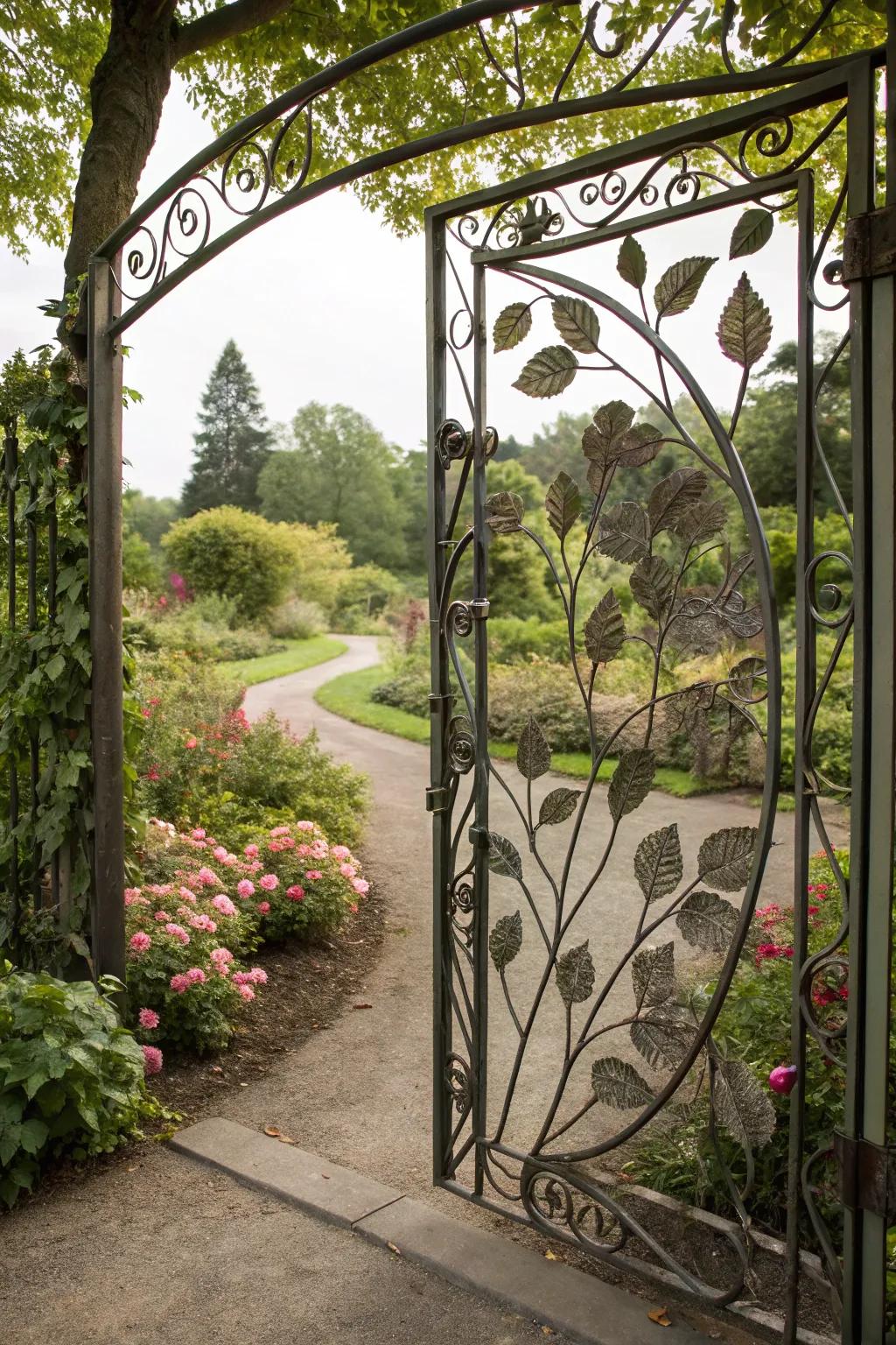 Nature-inspired access design with leaf patterns