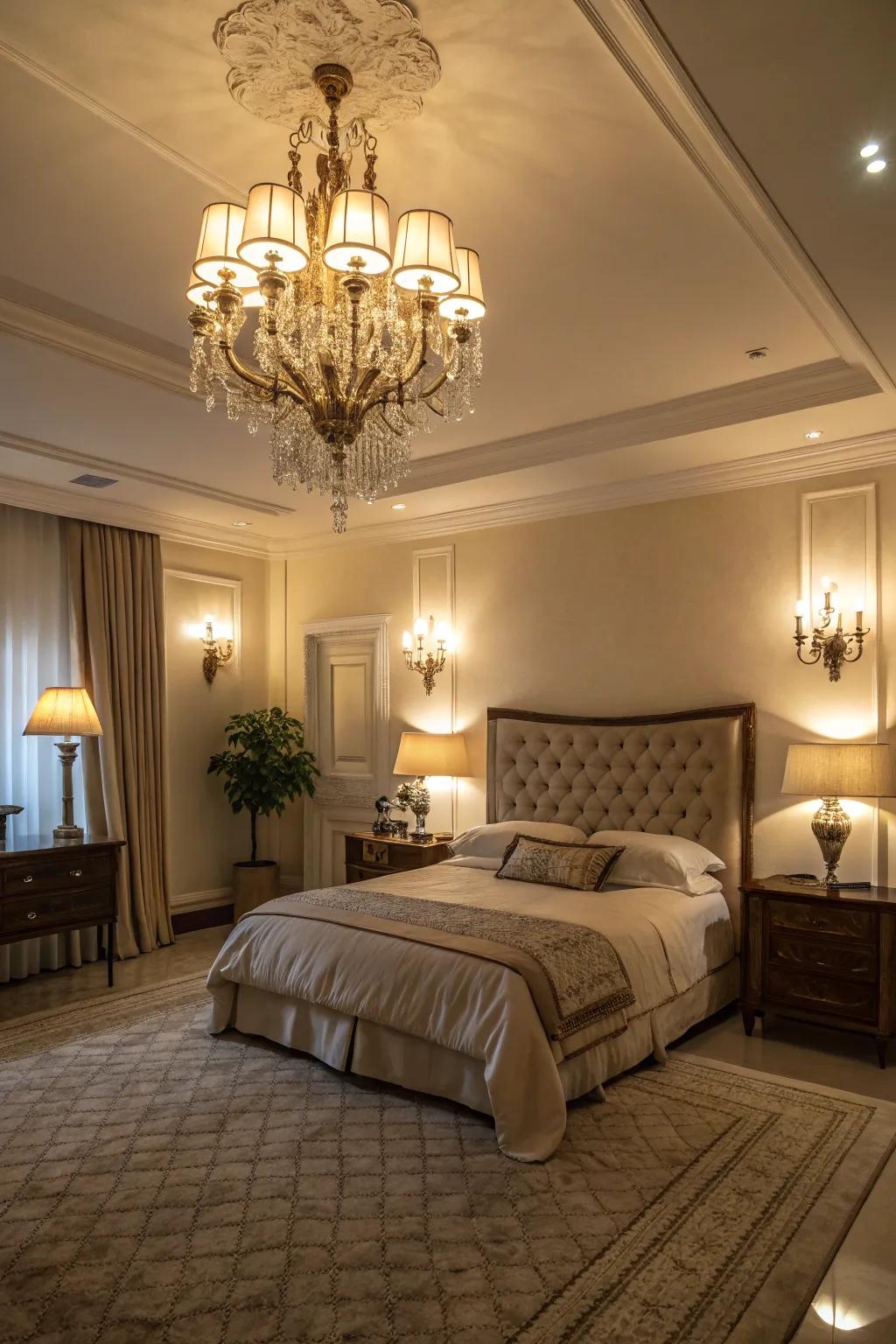 Multi-layered lighting developing a complex ambiance.