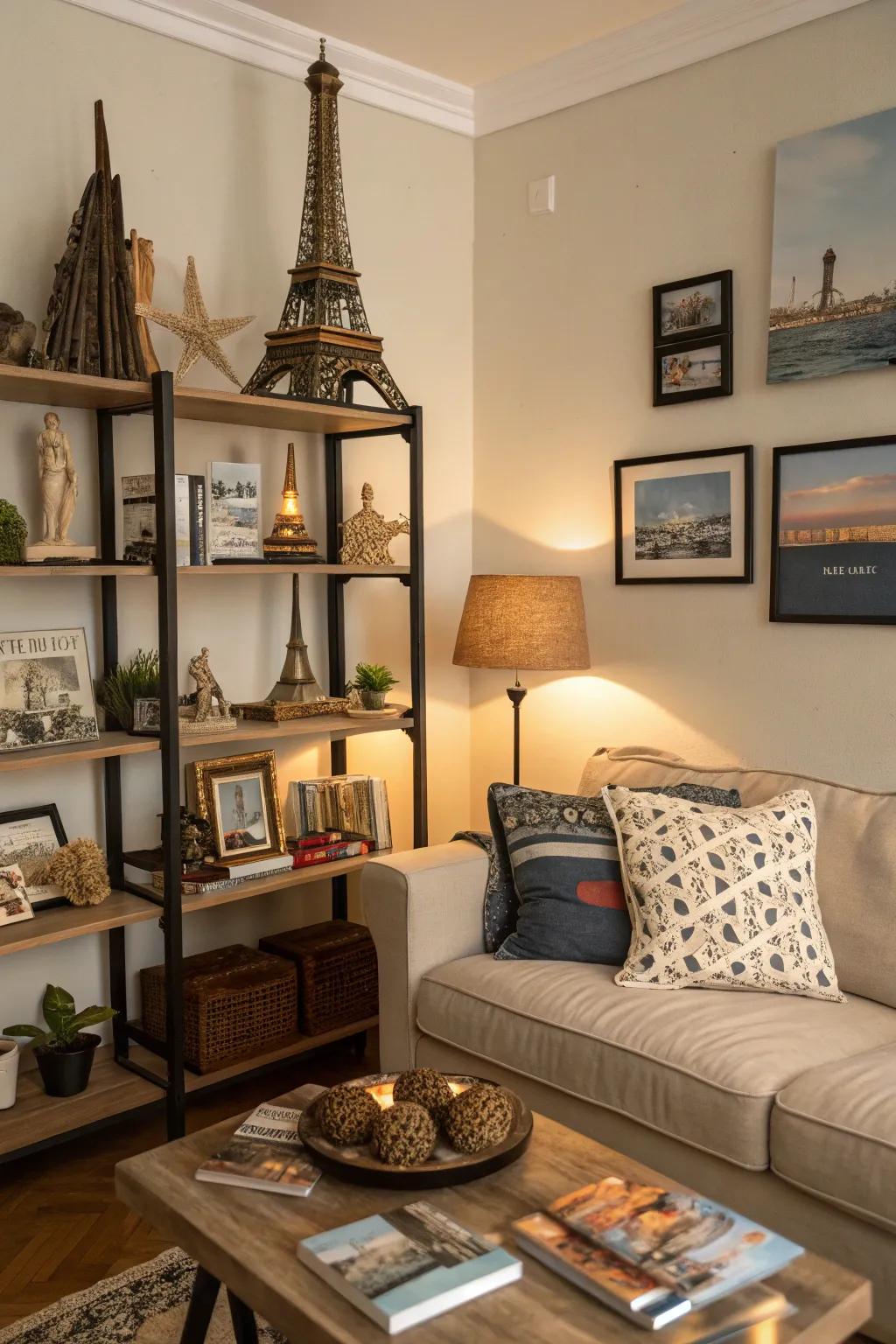 Personal items make a room feel uniquely personal and engaging.