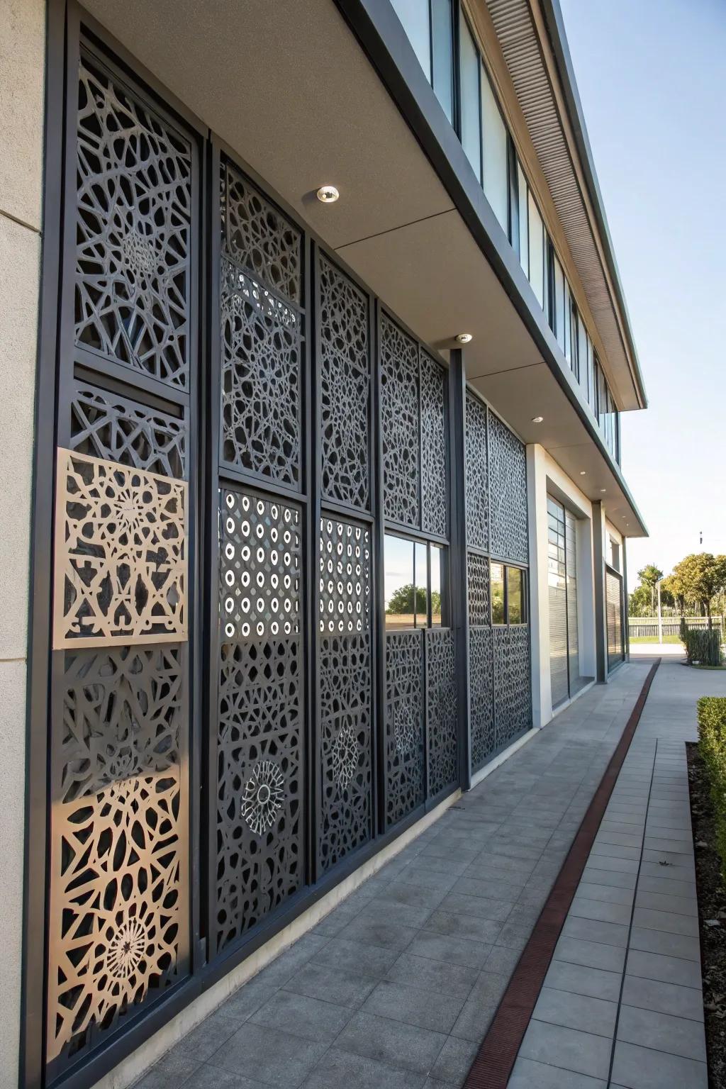 Geometric screens merge utility and flair.