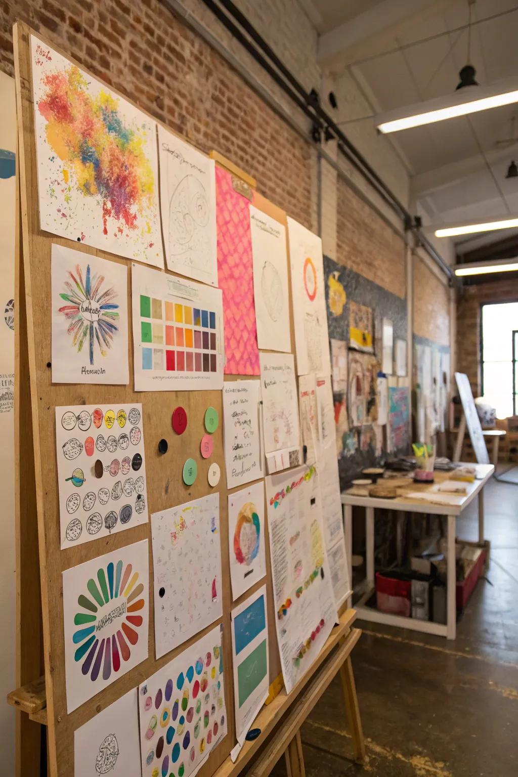 Creative notice boards spark creativity and visual appeal.